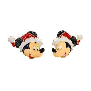 Disney Parks 2025 Christmas Santa Mickey Earrings by BaubleBar - NWT